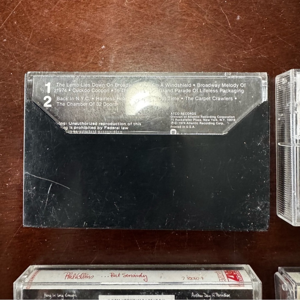 Vintage Phil Collins And Genesis Cassette Tape Lot Of 6 All Tested And Working - Picture 9 of 16